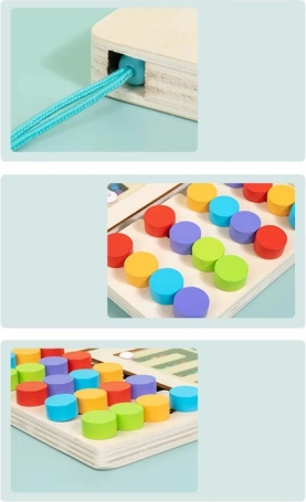 Giocattolo Montessori Magnetico in Legno con Sfere