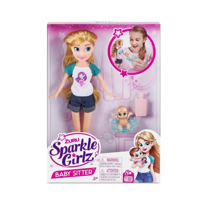 Sparkle Girlz Babysitter Doll Set