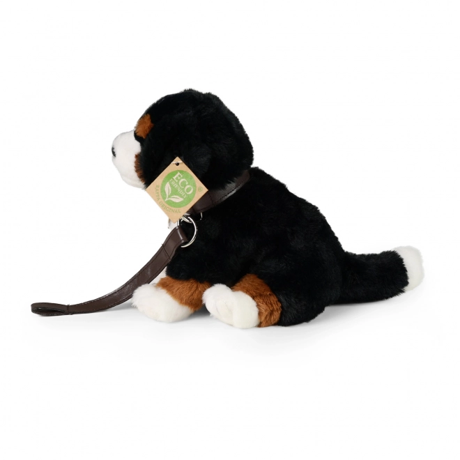 Bernese Mountain Dog Plush Toy with Leash and Sound