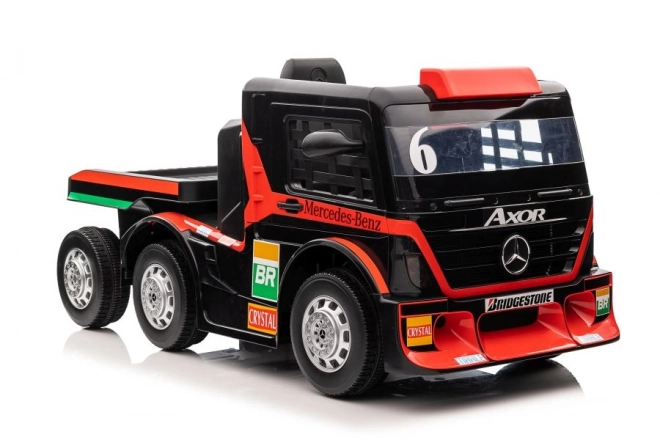 Battery-Powered Mercedes Car with Trailer Red LCD