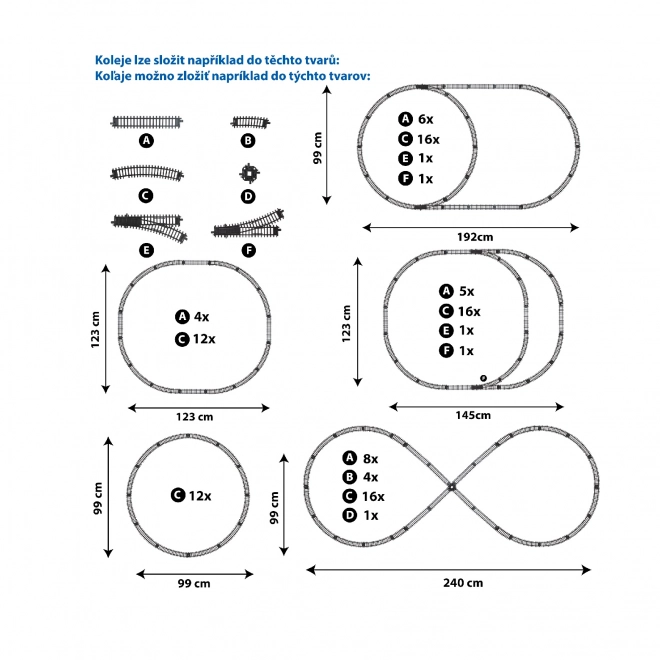 Straight Railway Tracks for Toy Trains