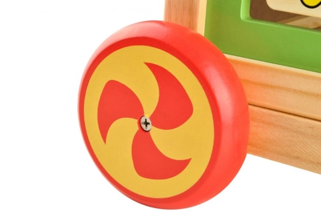 Wooden Push Walker and Educational Cube for Kids