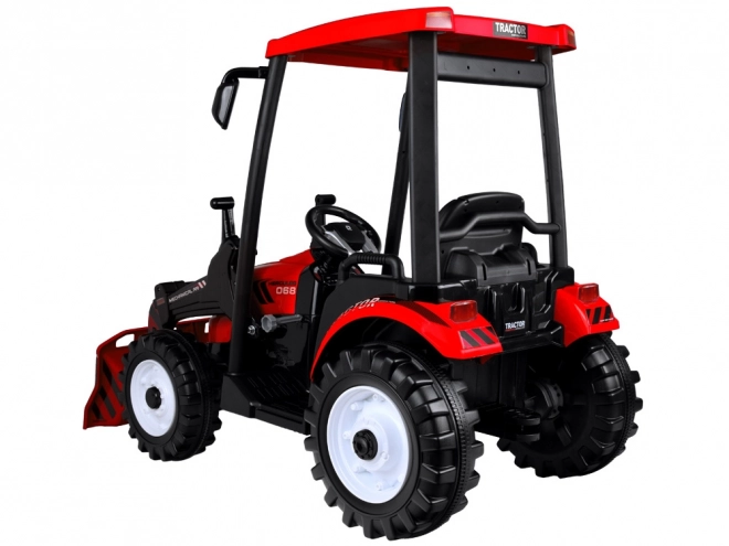 Large electric tractor with trailer and bucket for children