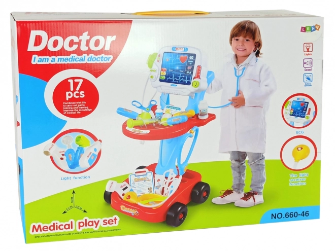 doctor playset with trolley 17 pieces