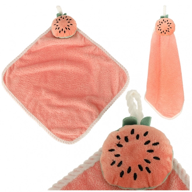 Children's Pink Watermelon Hand Towel