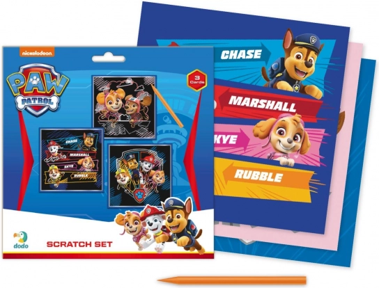 Immagini da grattare Paw Patrol colorate 3 pezzi