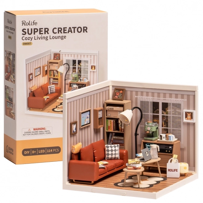 Robotime Cozy Living Room Miniature Kit