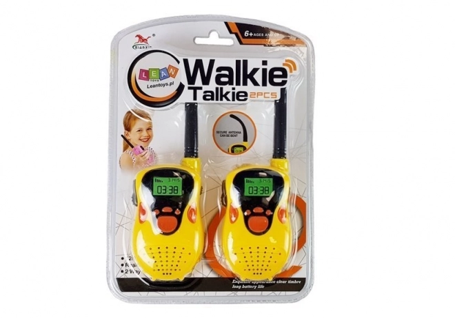 Children's Yellow Walkie Talkie Set with 100m Range