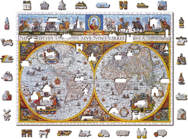 Wooden Puzzle Ancient Map Nova Terrarum