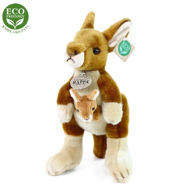 Rappa Plush Kangaroo with Baby Eco-Friendly 27 cm