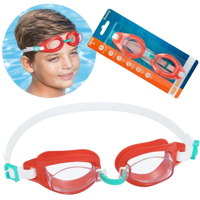 Bestway Aqua Burst Swimming Goggles for Kids – red