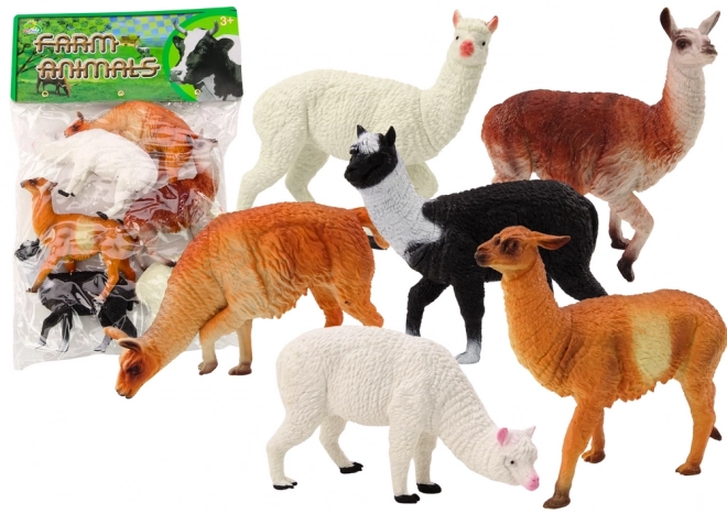 Alpaca Lama Farm Figurine Set