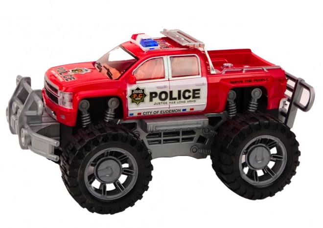 Red Police Pickup Truck