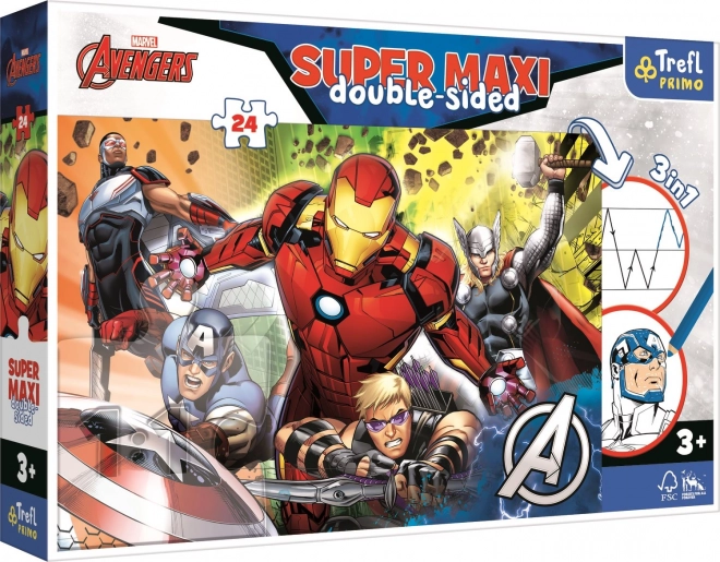 Double-sided puzzle Avengers super size