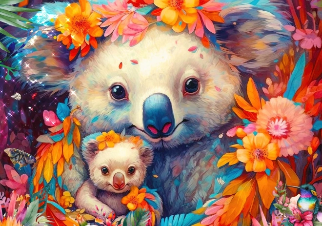 Enjoy cuddling with a koala puzzle