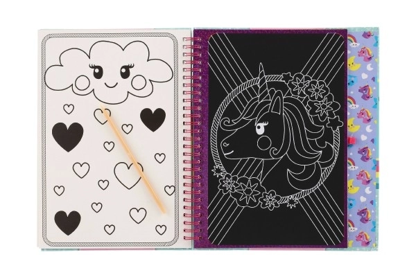 Unicorn Scratch Art Book with Spiral Binding