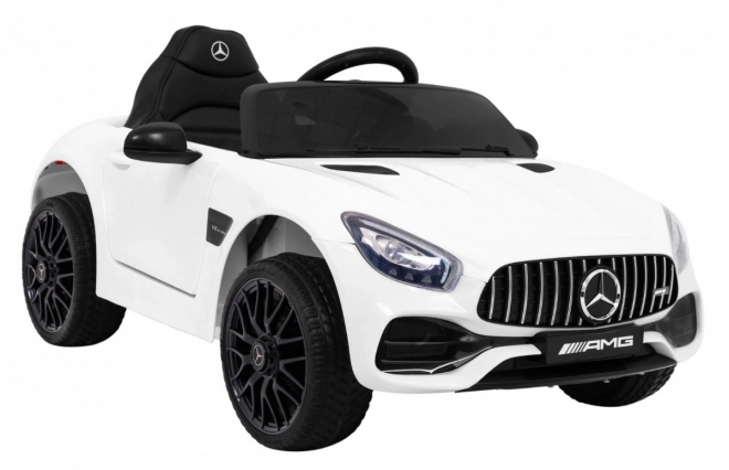 Mercedes Benz GT baterie pro děti Bílá + dálkové ovládání + pomalý start + MP3 LED