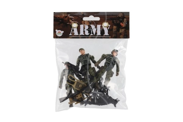 Toy soldiers with dog and accessories set