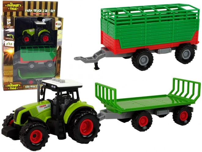 Farm Tractor with Trailer Toy