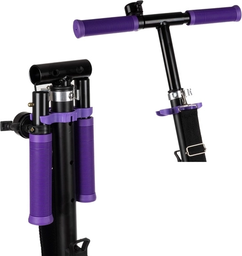 Folding city scooter for kids with large wheels (200 mm) – purple