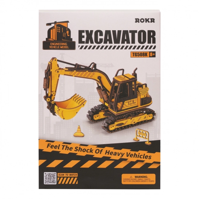 Wooden 3D Puzzle Excavator