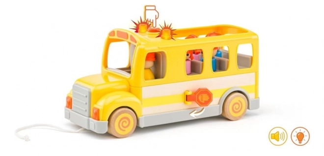 Joyful School Bus with Lights and Sounds Woody