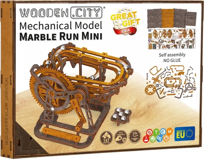 Wooden City 3D Wooden Marble Run Mini Puzzle