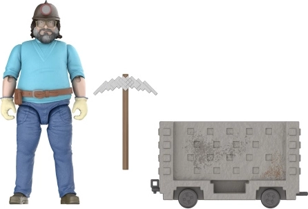 minecraft filmski steve z vozičkom – akcijska figurica z rudarskim vozičkom
