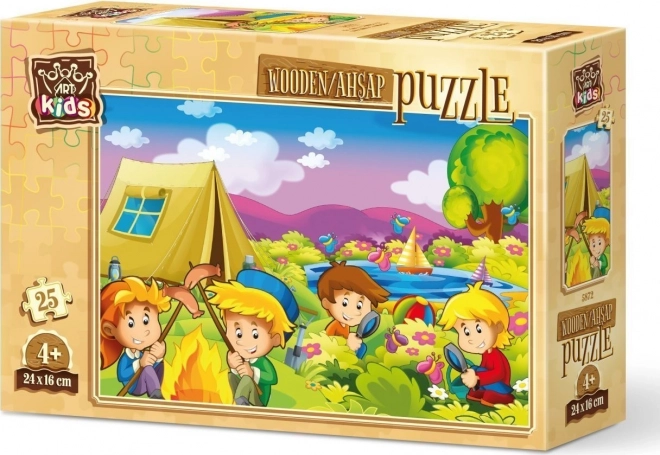 Wooden Puzzle Curious Campers