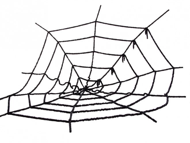 Large Black Halloween Spider Web Decoration