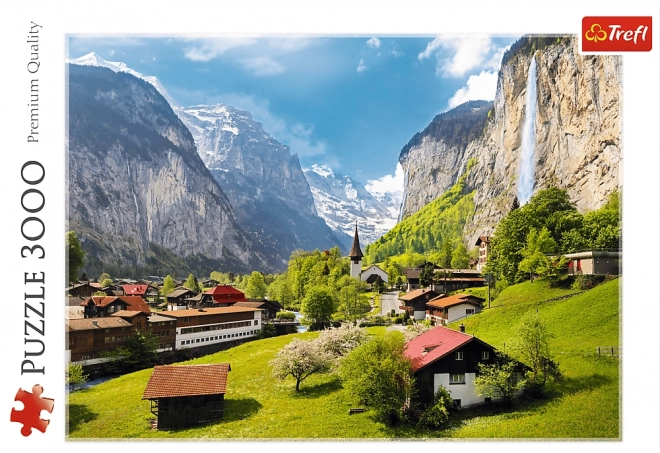 Lauterbrunnen Svájc 3000 darabos puzzle - Trefl