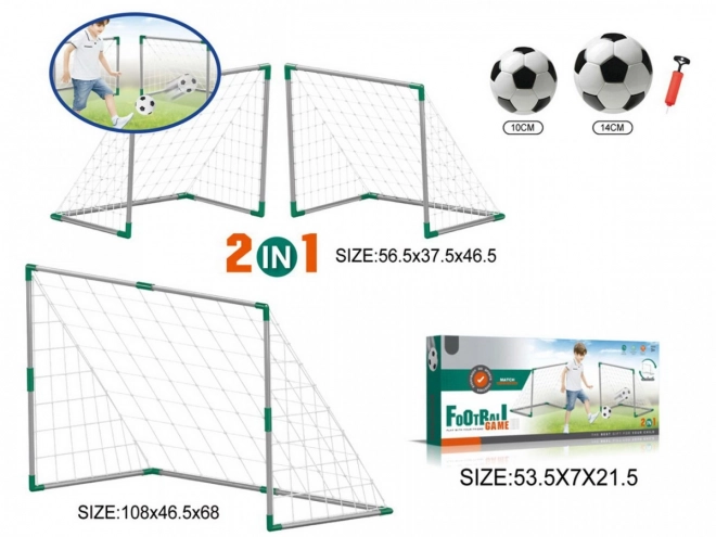 Football Set with Dual-Function Goalposts