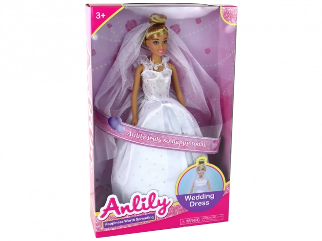 Anlily Bride Doll in White Wedding Dress