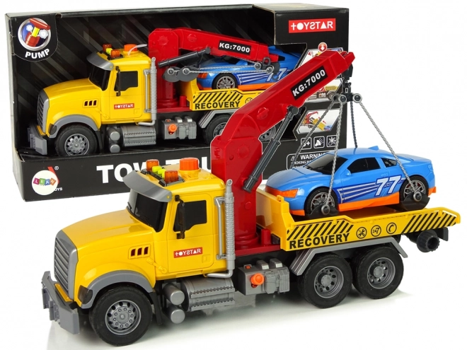 tow truck with crane and light sounds