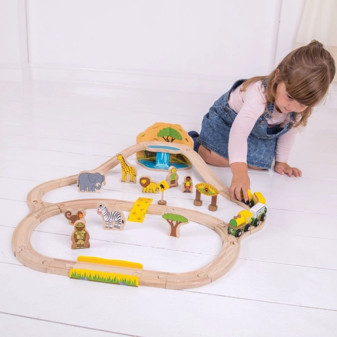 Wooden Train Safari Adventure Set