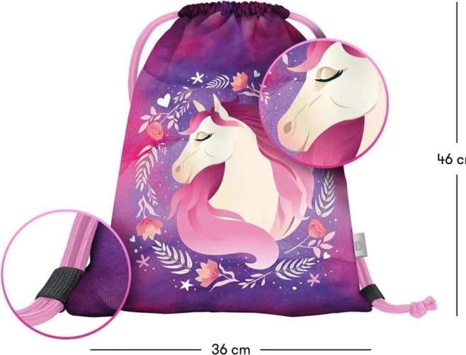 BAAGL set scolastico Zippy plus Cavallo - cartella, astuccio, sacca