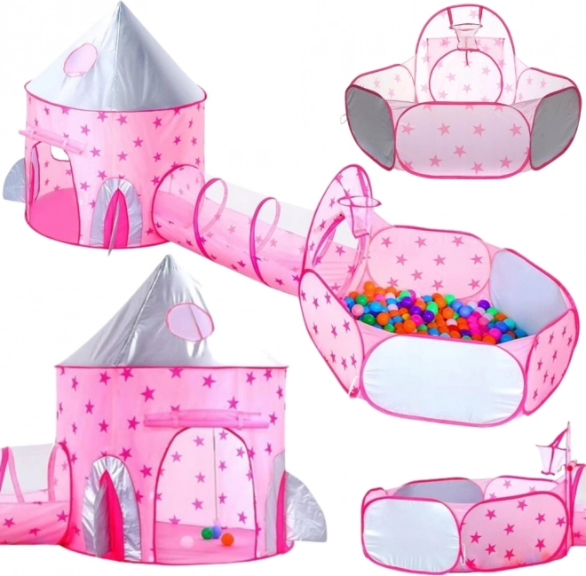 Woopie Tent 3-in-1 Prinsessenpaleis XXL Huis Tunnel Droog Zwembad
