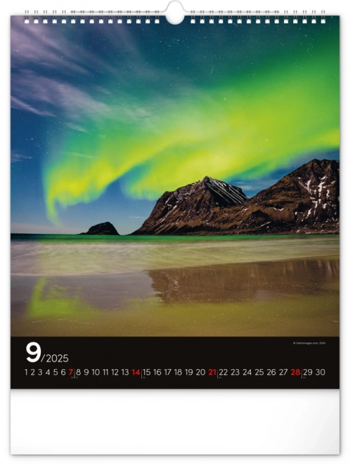 Wall Calendar Northern Lights 2025