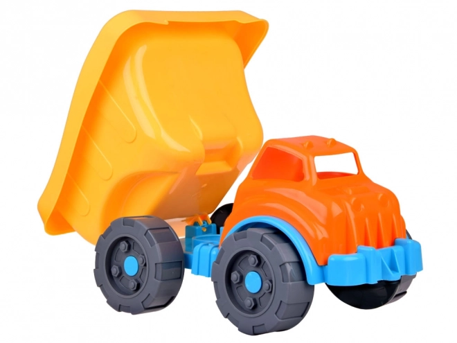 Large Dump Truck Sand Play Set with Molds, Shovel, Rake