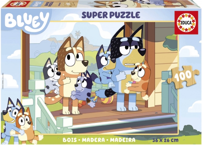 Educa houten puzzel Bluey 100 stukjes