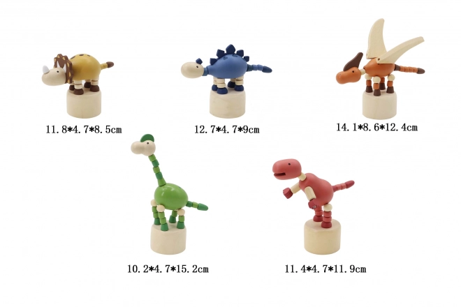 Squeezable Wooden Dinosaur Toy