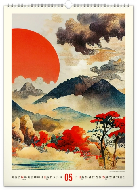 Wall Calendar Vintage Posters Japanese Art 2025