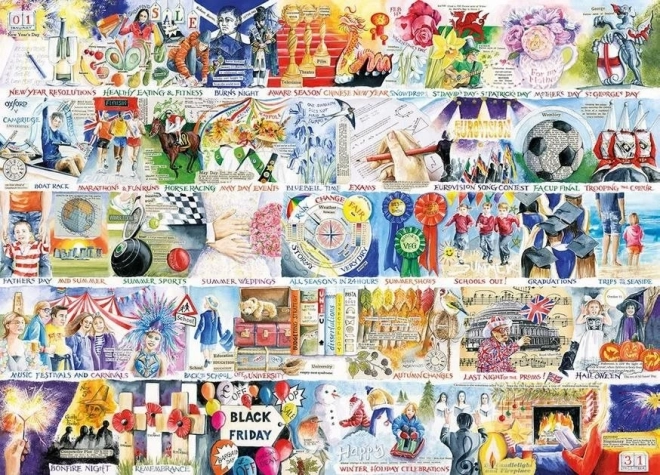 Year in the UK 1000 Piece Puzzle by Gibsons