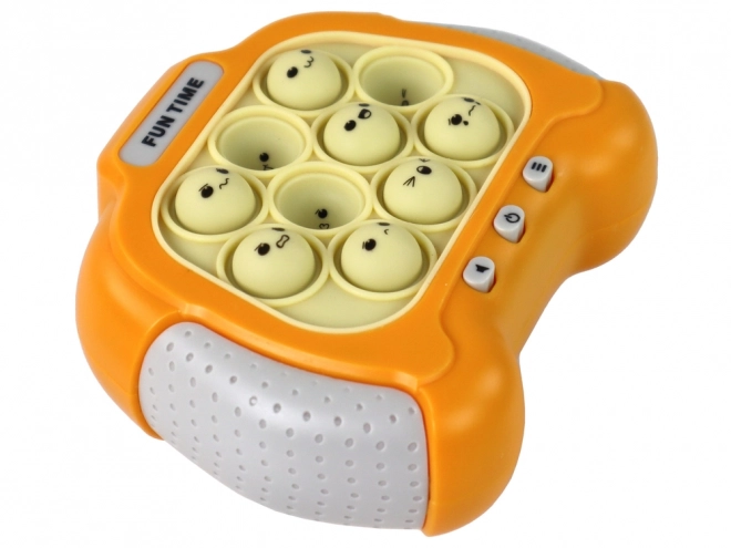 sensory game pop it console with lights and sounds yellow