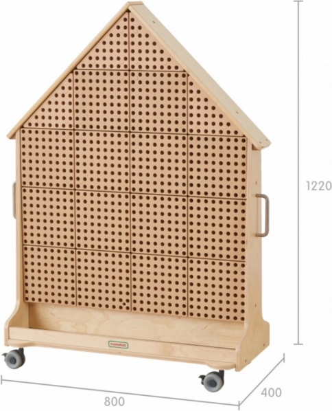 Tableau autoportant en bois Masterkidz STEM en forme de maison avec accessoires