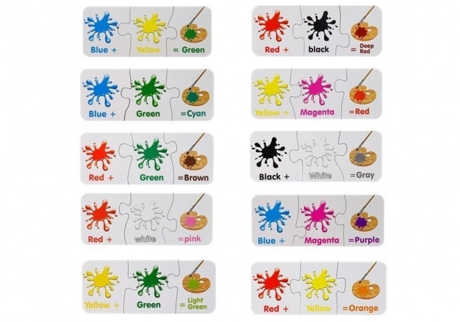 Educational Puzzle Colors English