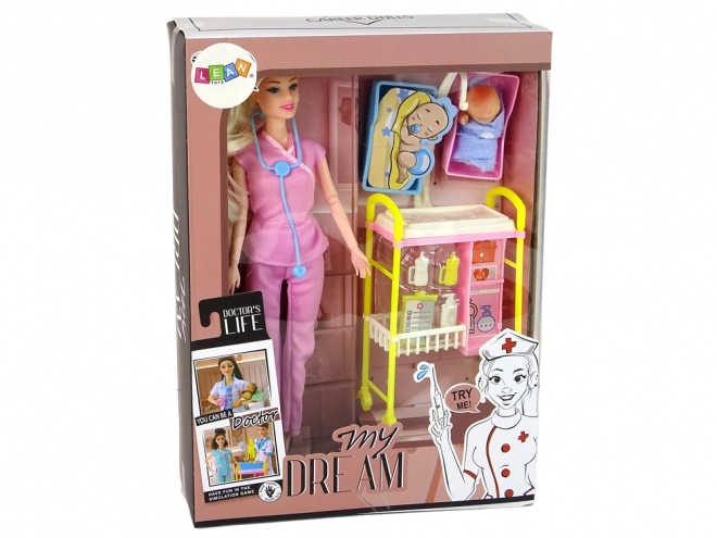 Doctor Doll with Long Hair and Accessories