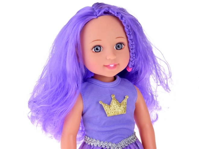 Queen of Purple Doll with Purple Hair 38 cm