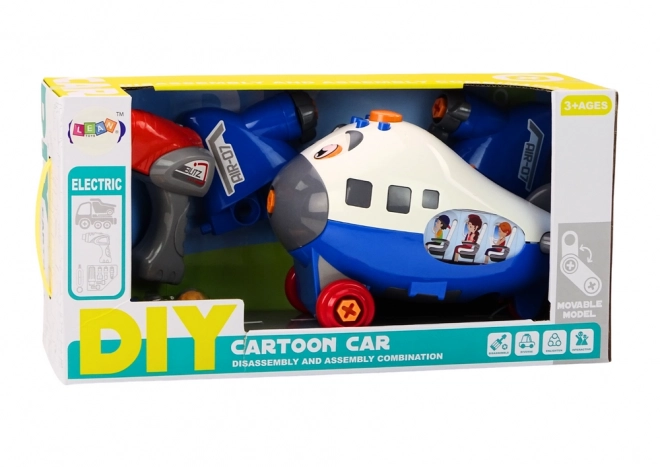 Cartoon DIY Assembly Plane Blue