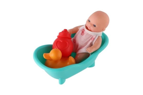 Baby Doll with Accessories and Bathtub